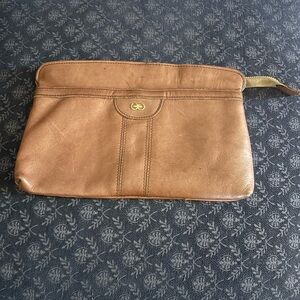 Vintage Leather Clutch Purse Bag Pouch